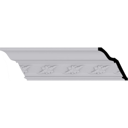 Ekena Millwork 4"H x 3 5/8"P x 5 3/8"F x 94 1/2"L, (3 1/2" Repeat), Winston Crown Moulding MLD04X03X05WN